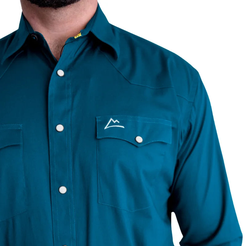 Camisa Vaquera Lisa Petróleo