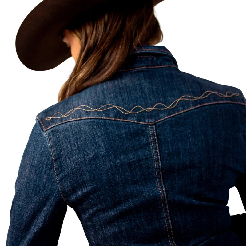 Vestido Denver Vaquero de Mezclilla Recto para Dama con Stretch