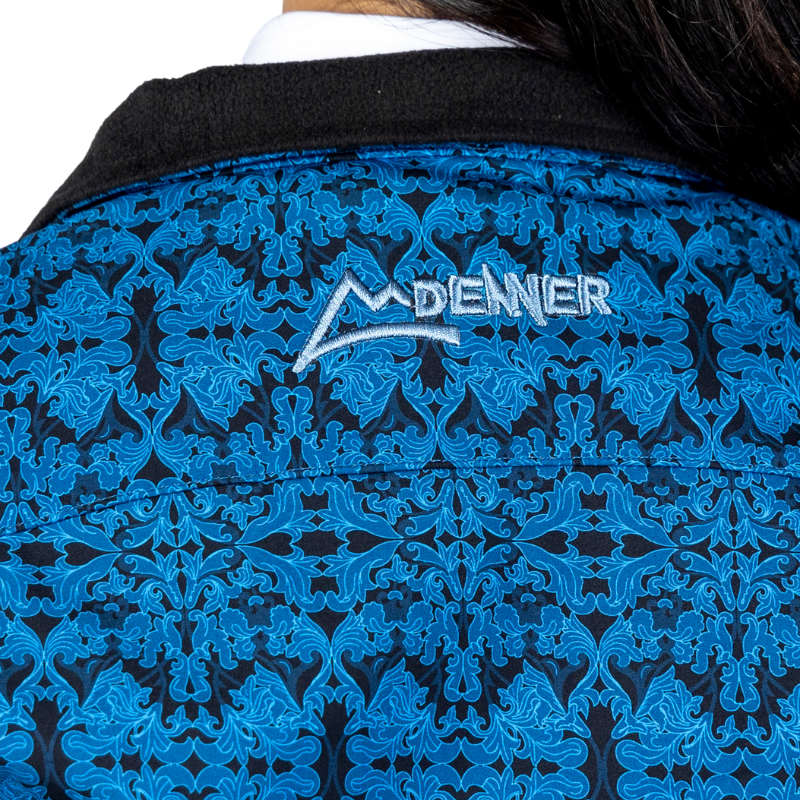 Chamarra Denver Dama Spandex Repujado Azul