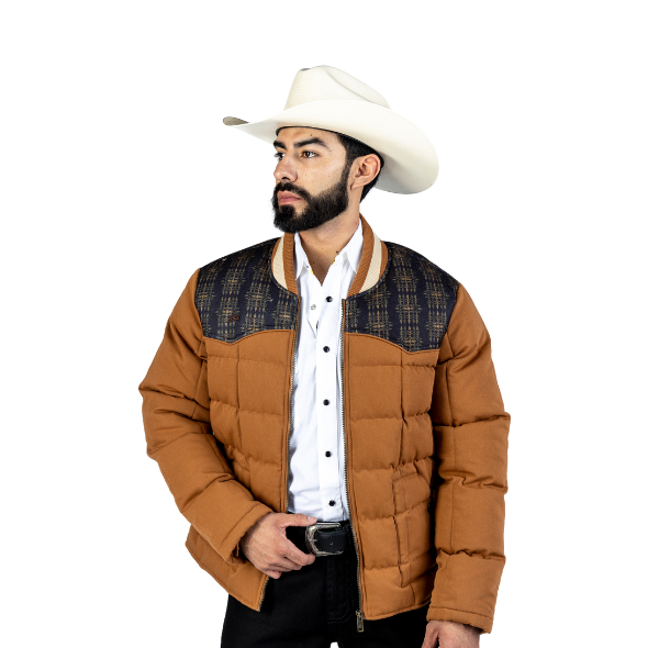 Chamarra Faux Canvas Tlan Black/Yellow