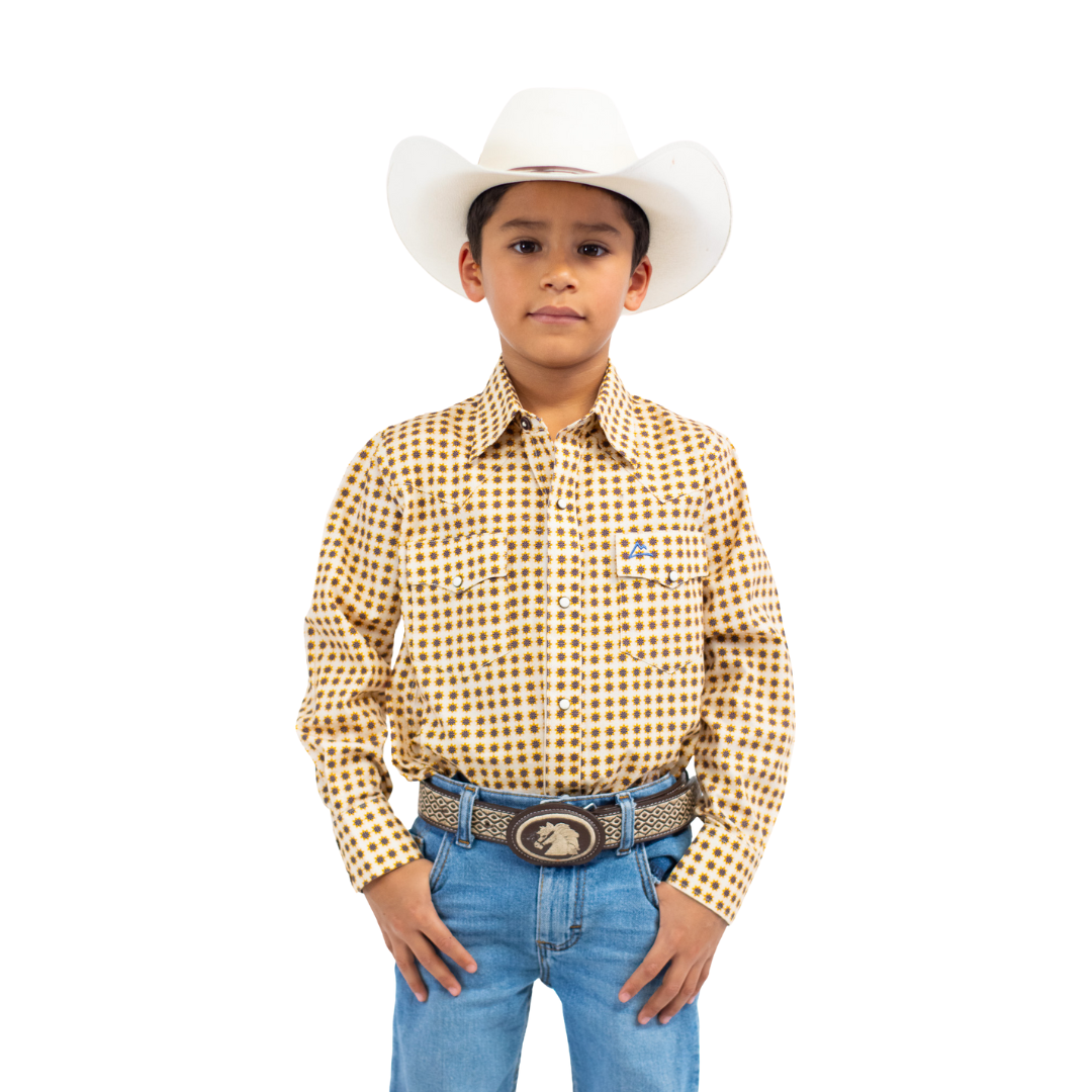 Camisa Kids Estampado Biznaga Amarilla CKD036