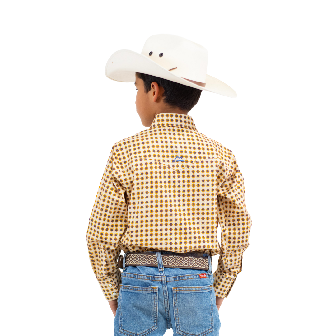 Camisa Kids Estampado Biznaga Amarilla CKD036