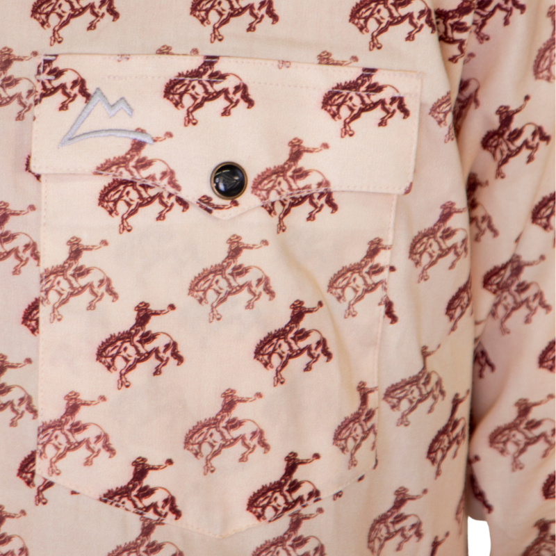 Camisa Vaquera Caballero Estampado Siluetas Jinete