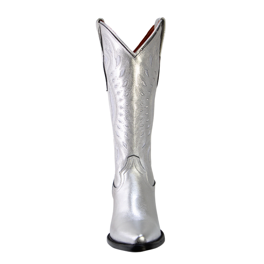 Botas Vaqueras Sniptoe Metálico Plata