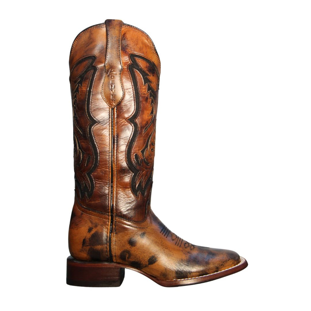 Botas Vaqueras Res Costura Natural Miel Rústico