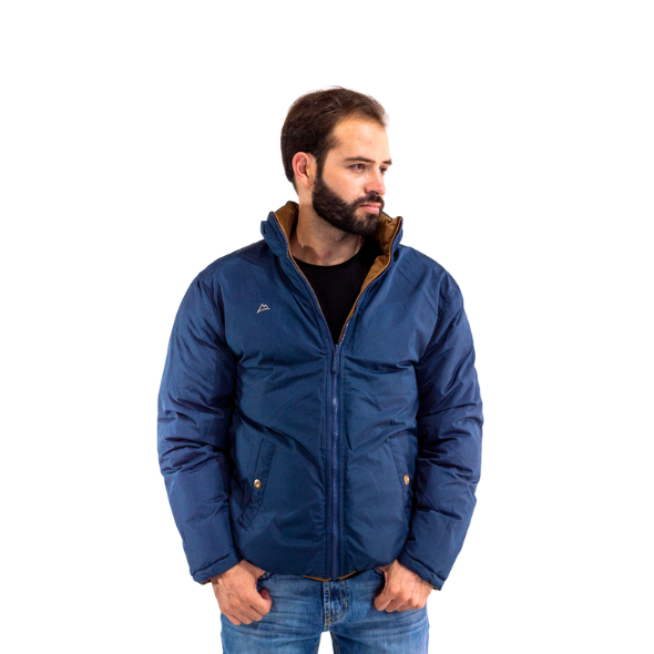 Chamarra Caballero Doble Vista Camel/Navy