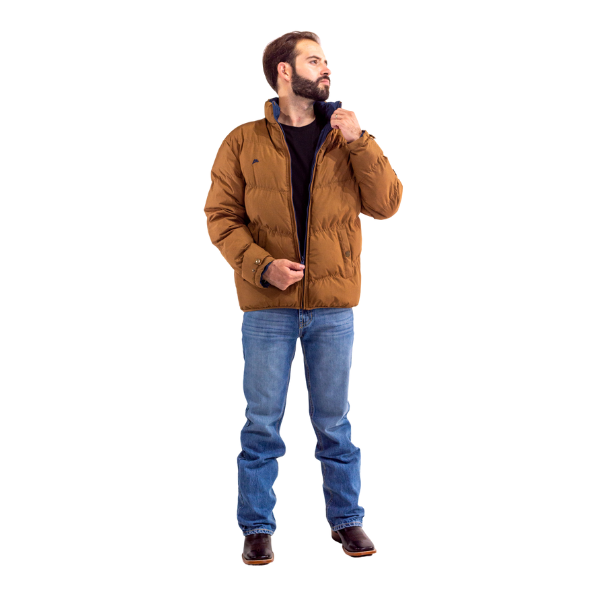 Chamarra Caballero Doble Vista Camel/Navy