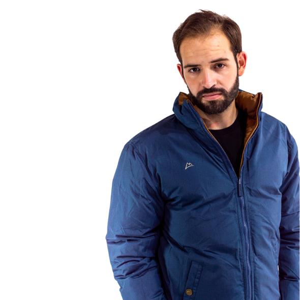 Chamarra Caballero Doble Vista Camel/Navy