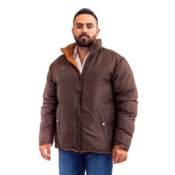 Chamarra Caballero Doble Vista Yellow/Brown