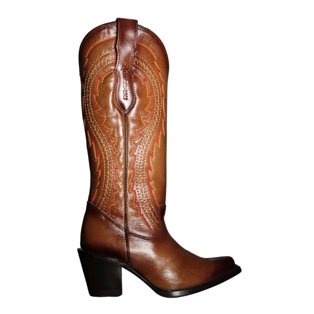 Bota Vaquera Tabaco/Amarillo Rojo