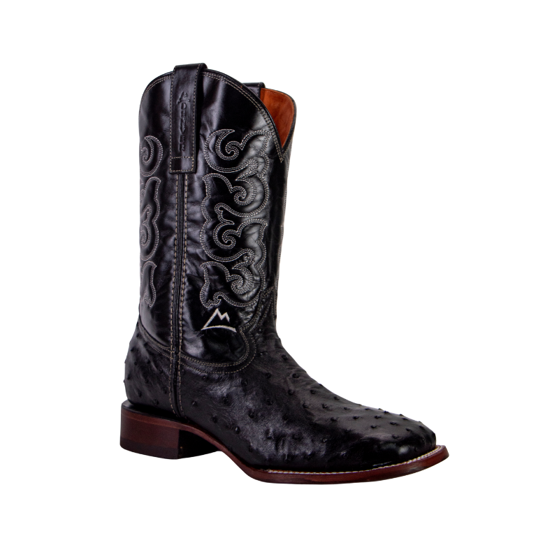 Bota Avestruz Negra Bulldog Hombre