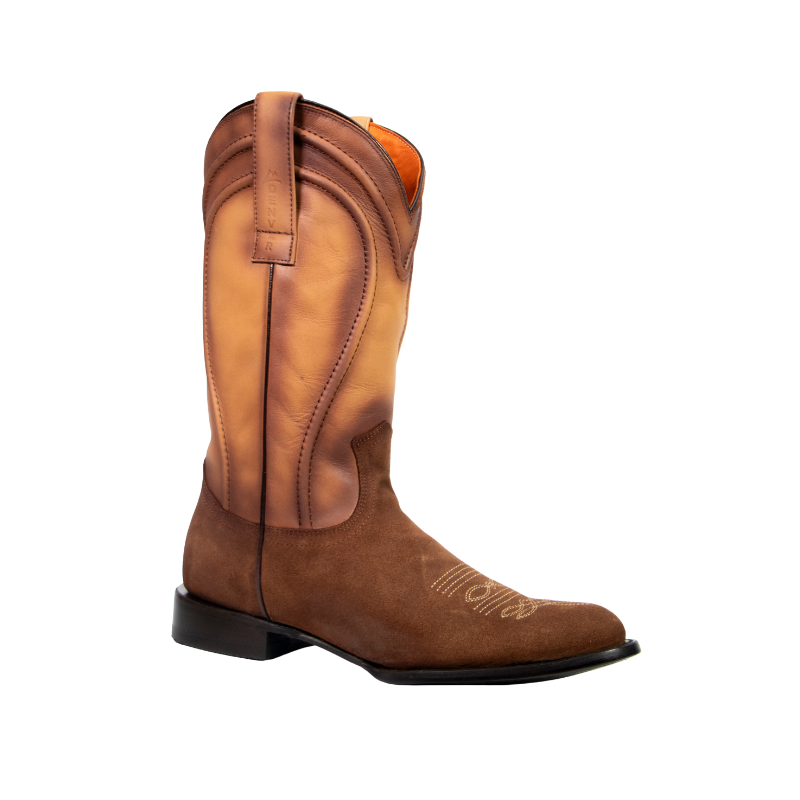 Bota Vaquera California Gamuza Tabaco