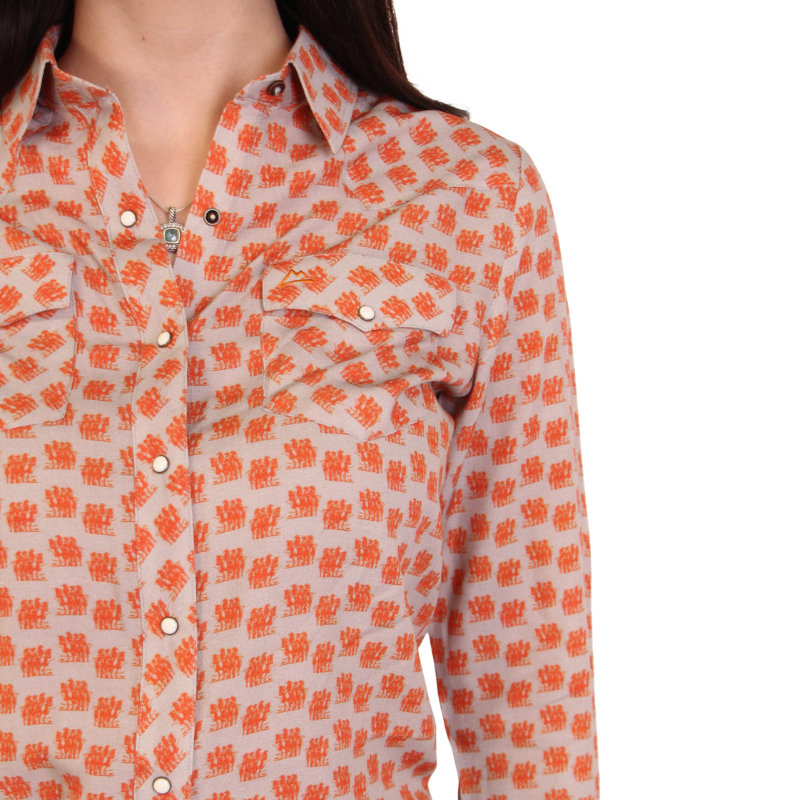 Camisa Vaquera Dama Estampado Vaqueras