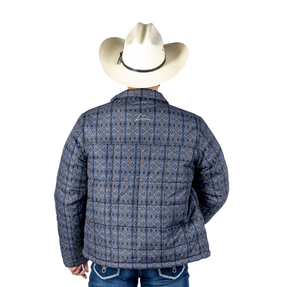 Chamarra Nylon Tribal Azteca Navy Blue