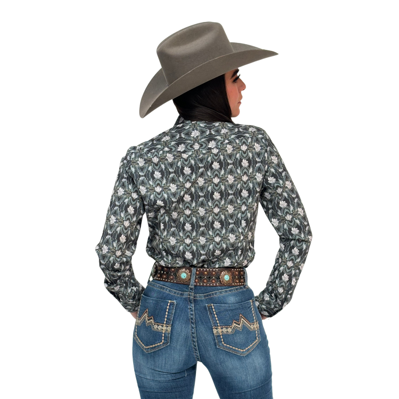 Camisa Vaquera Dama Estampado Maguey