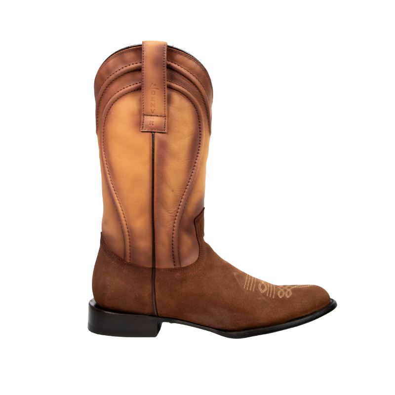 Bota Vaquera California Gamuza Tabaco