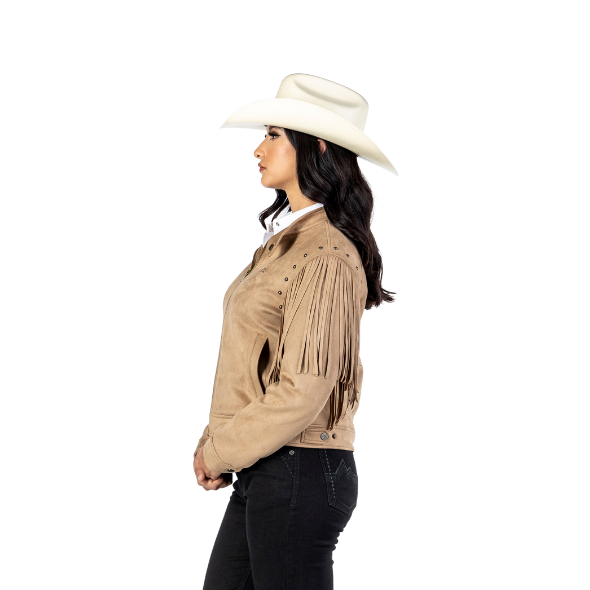 Chamarra Vaquera Denver Suede Kahki