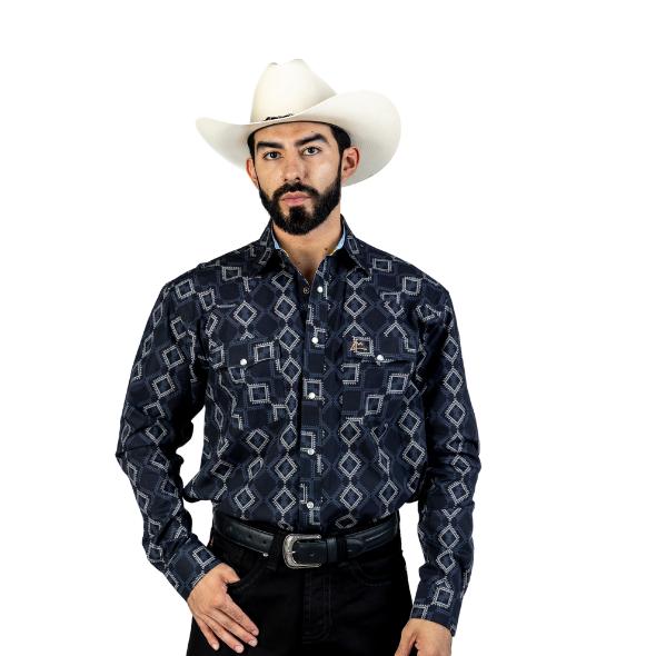 Camisa Vaquera Icy Denver Mosaico Rombos