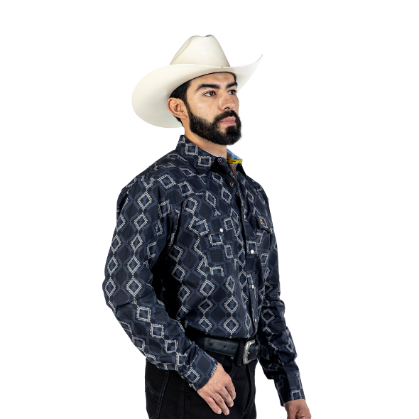 Camisa Vaquera Icy Denver Mosaico Rombos