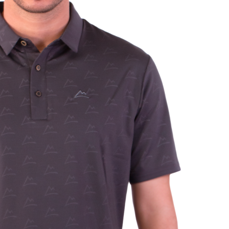 Polo Print Azul Marino Gris Hombre