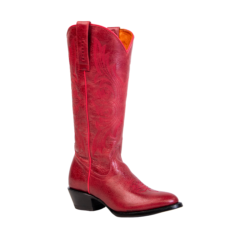Bota Vaquera Alejandra Roja de Piel con Horma Alejandra