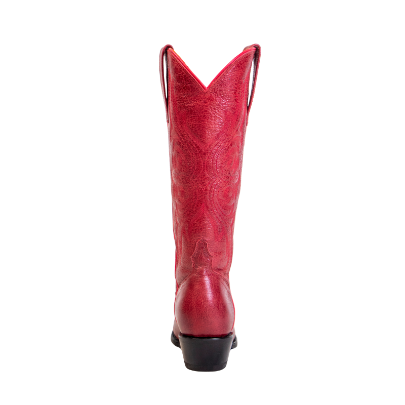Bota Vaquera Alejandra Roja de Piel con Horma Alejandra