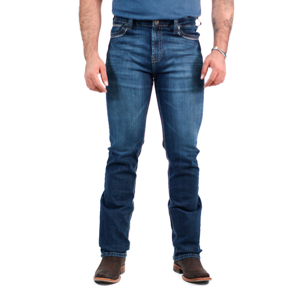 Pantalón Vaquero Caballero Tinte Gris Púas