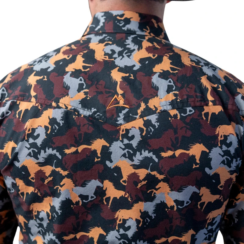 Camisa Vaquera Denver Horses Camouflage