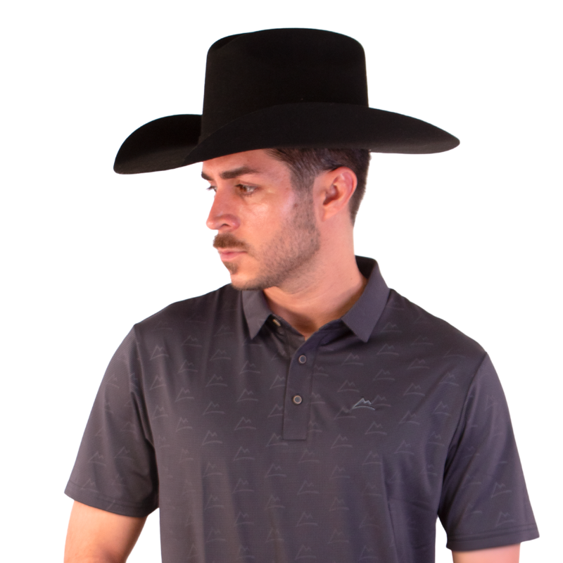 Polo Print Azul Marino Gris Hombre