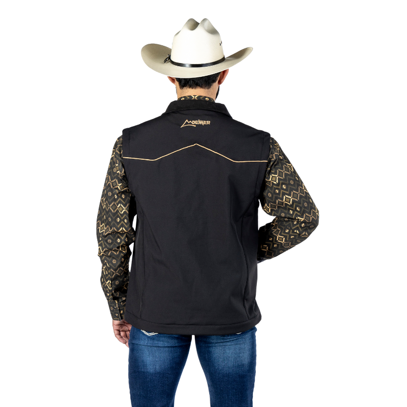 Chaleco Spandex Black-Khaki Ribete