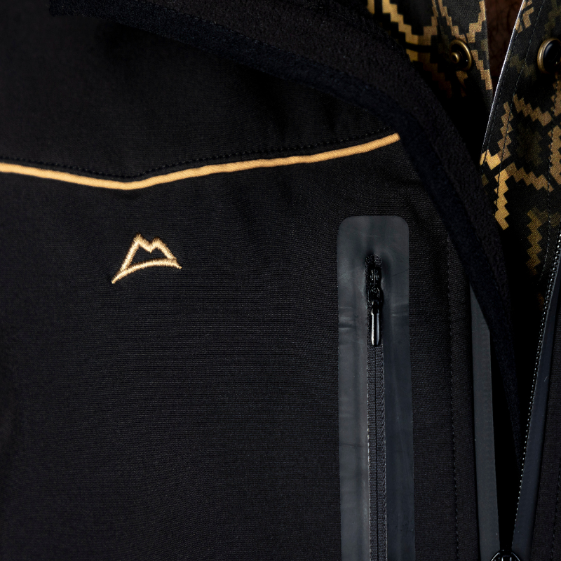 Chaleco Spandex Black-Khaki Ribete