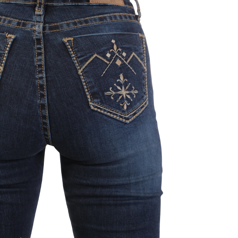 Jeans Vaqueros Dama Boot Cut Azul Medio