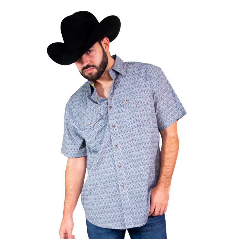Camisa Vaquera Frisco Estampado Mosaico Bóveda