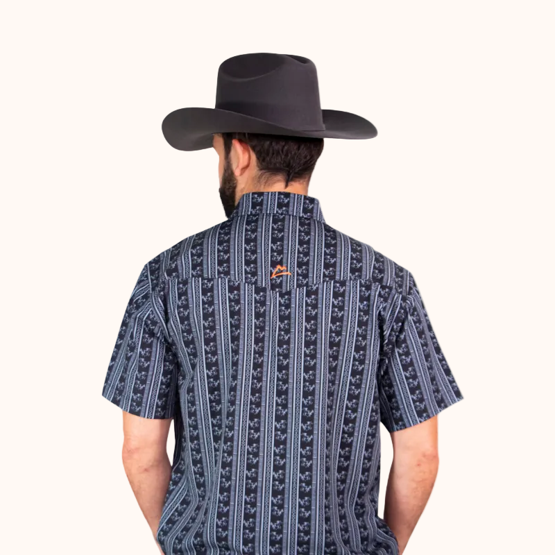 Camisa Vaquera Frisco Negra Manga Corta