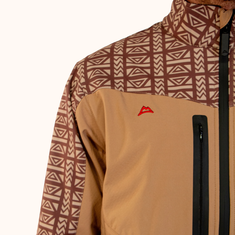 Chamarra Piteado Dark Brown Beige