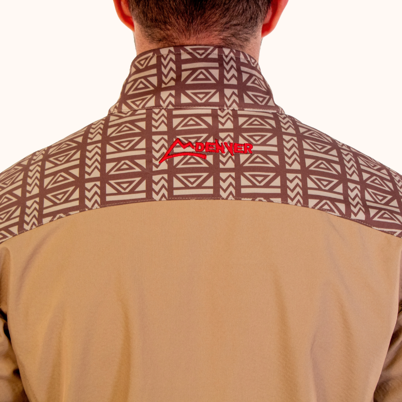 Chamarra Piteado Dark Brown Beige