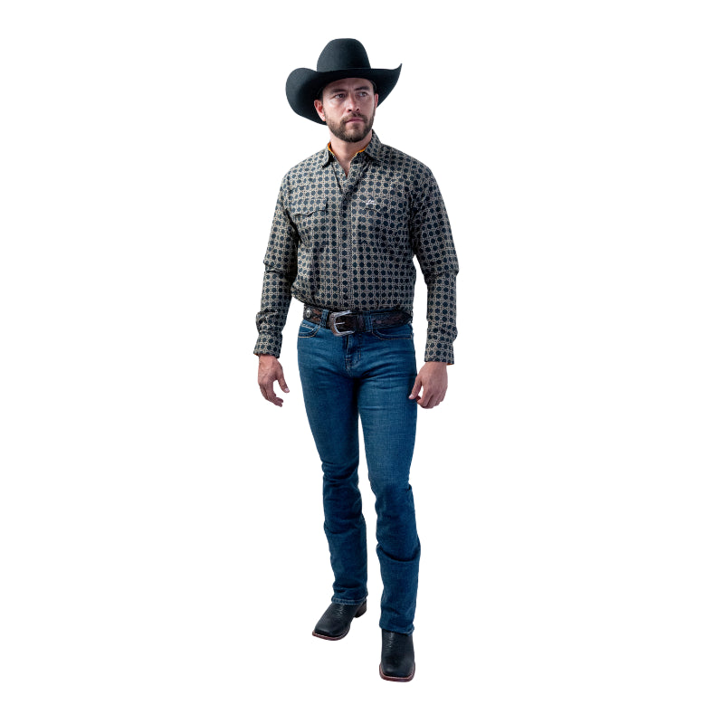Camisa Vaquera Caballero Icy Denver Biznaga Negra
