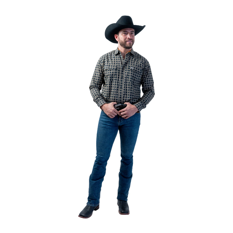 Camisa Vaquera Caballero Icy Denver Biznaga Negra