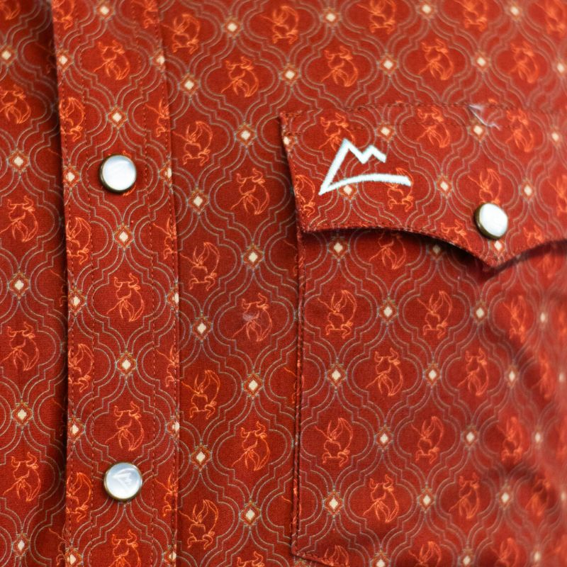 Camisa Vaquera Hombre Icy Denver Chedrón Naranja