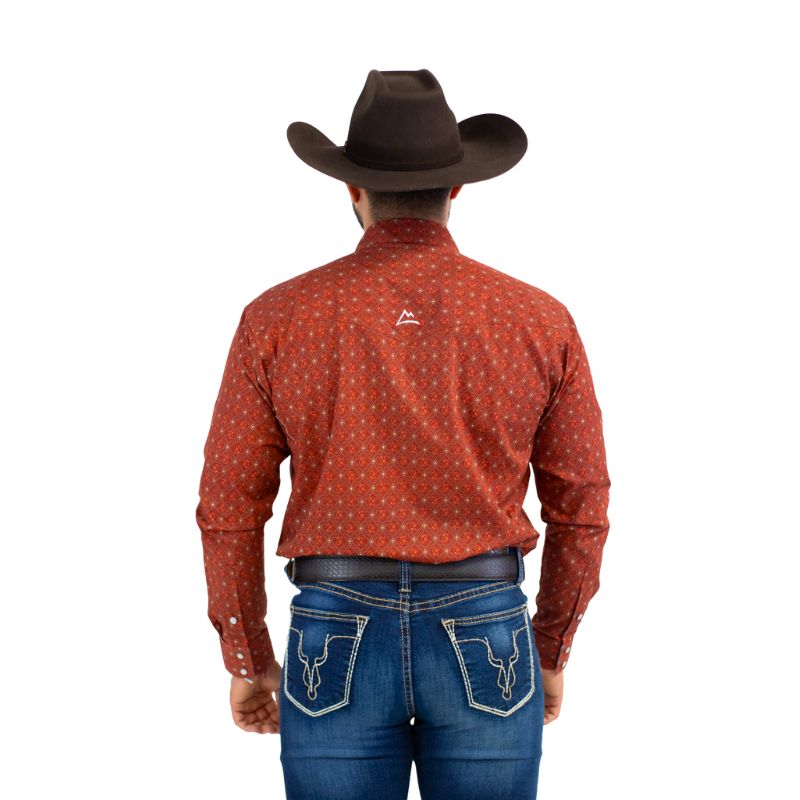Camisa Vaquera Hombre Icy Denver Chedrón Naranja