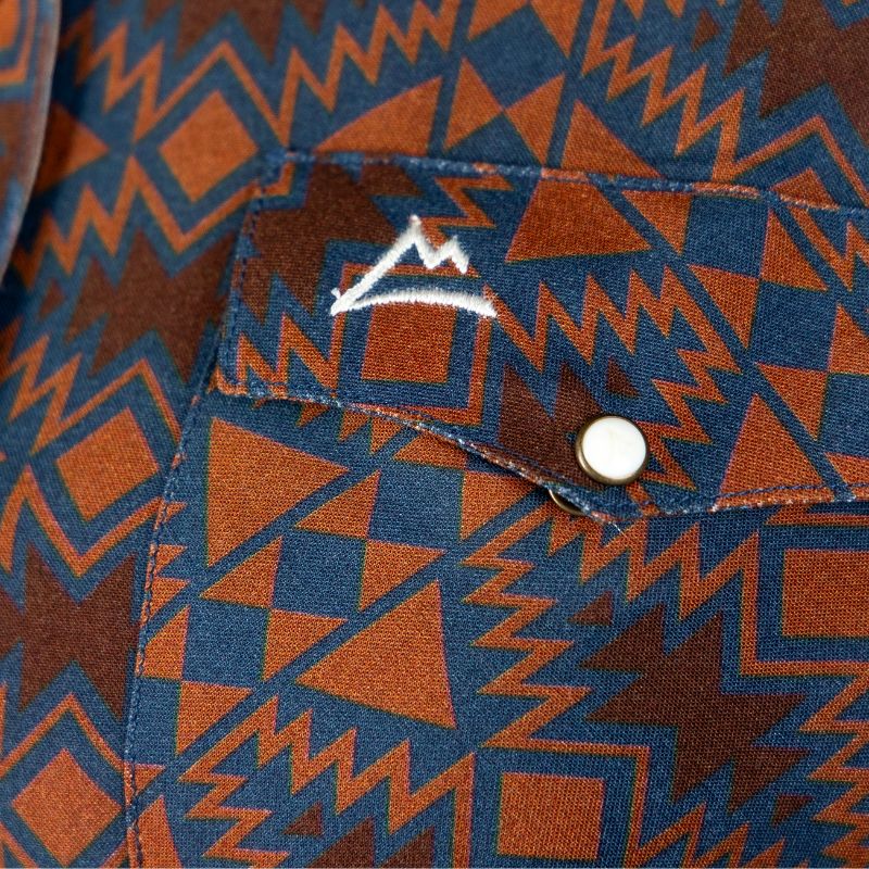 Camisa Vaquera Dama Estampado Mosaico Azteca