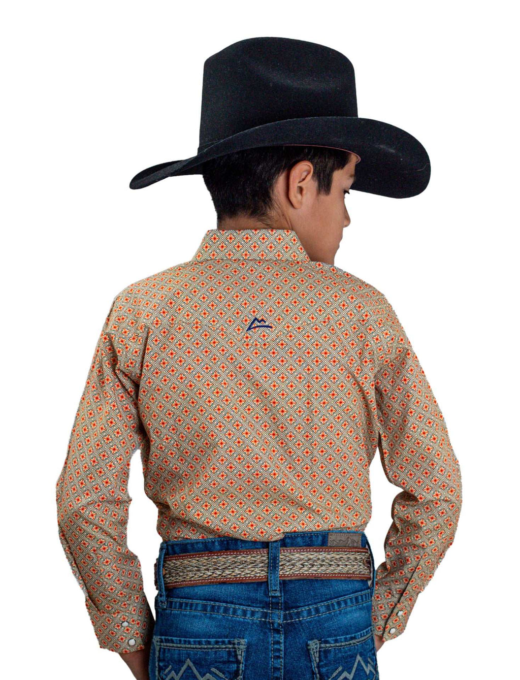 Camisa Kids Mosaico Naranja CKD020