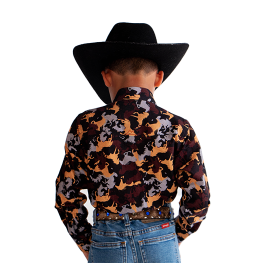 Camisa Kids Lisa Horses Camouflage CKD030