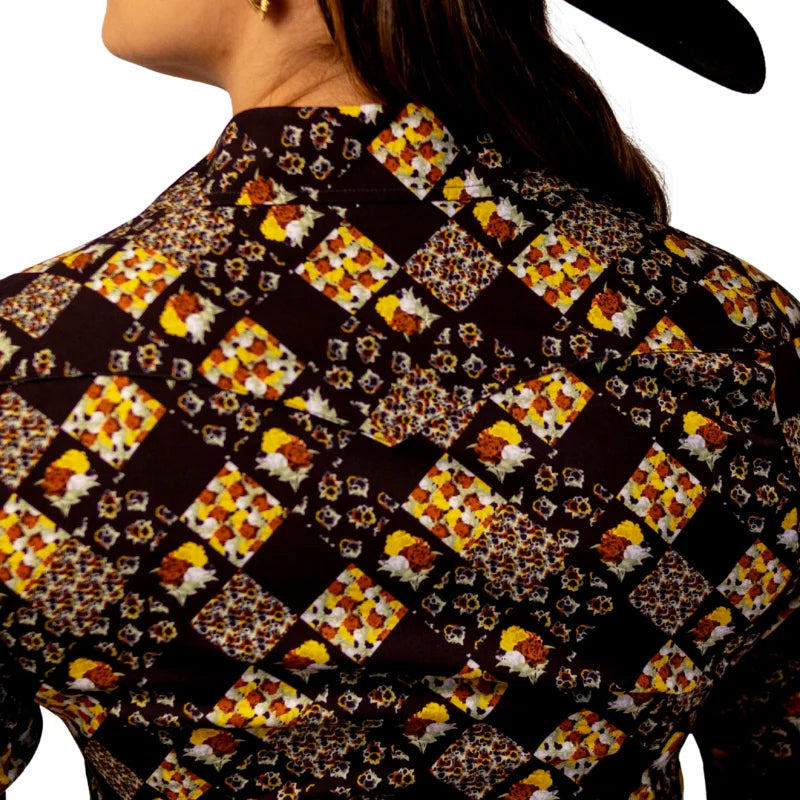 Camisa Vaquera Dama Flowered Patchwork
