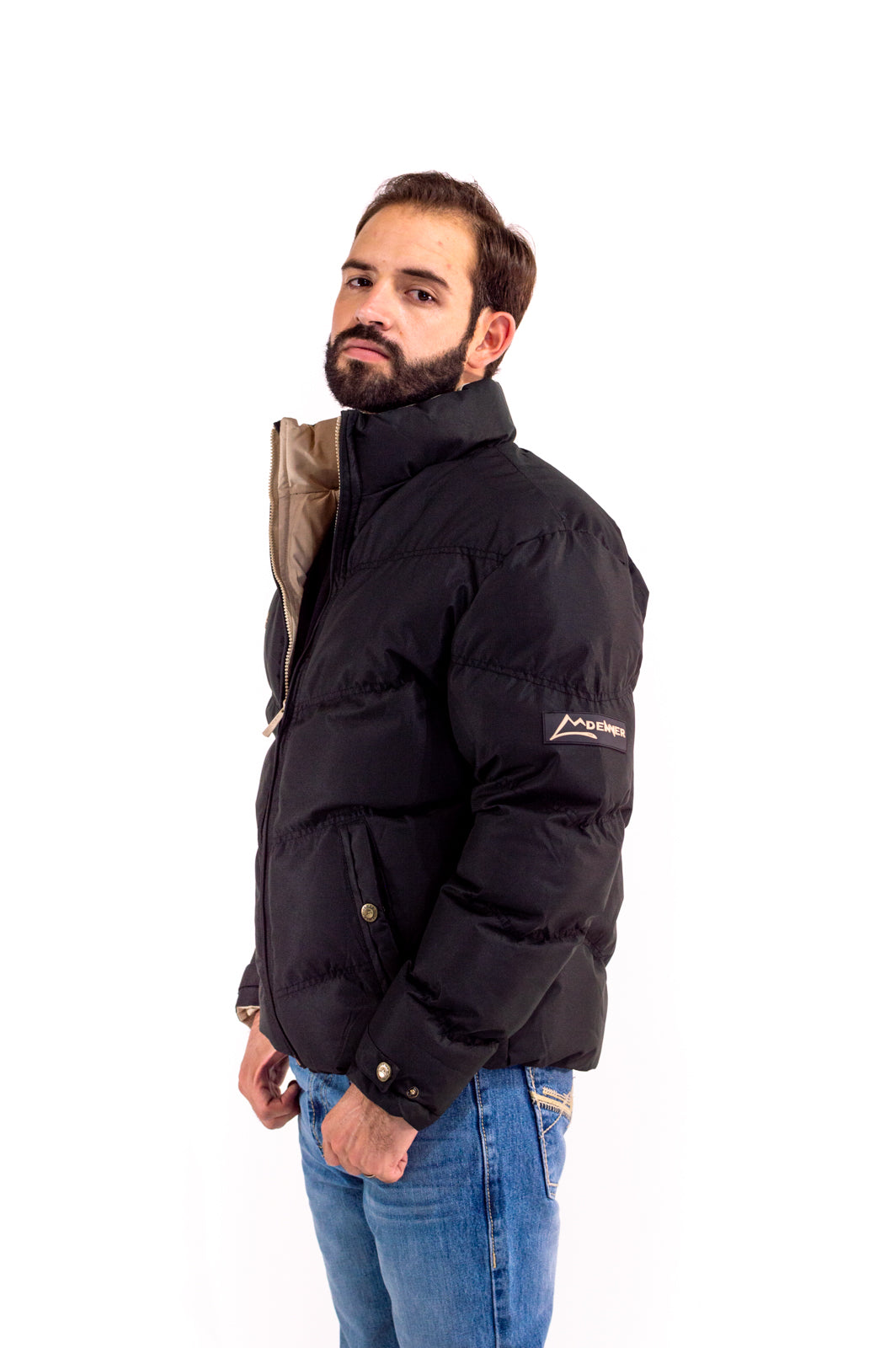 Chamarra Caballero Doble Vista Black/Kakhi