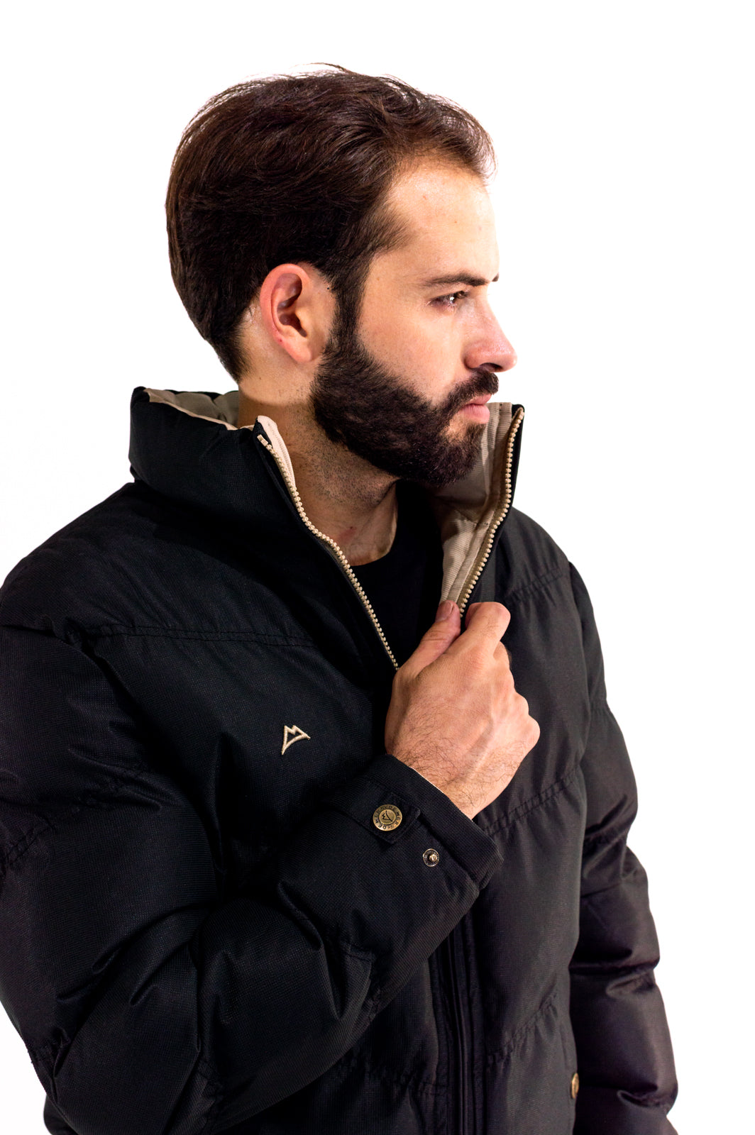 Chamarra Caballero Doble Vista Black/Kakhi