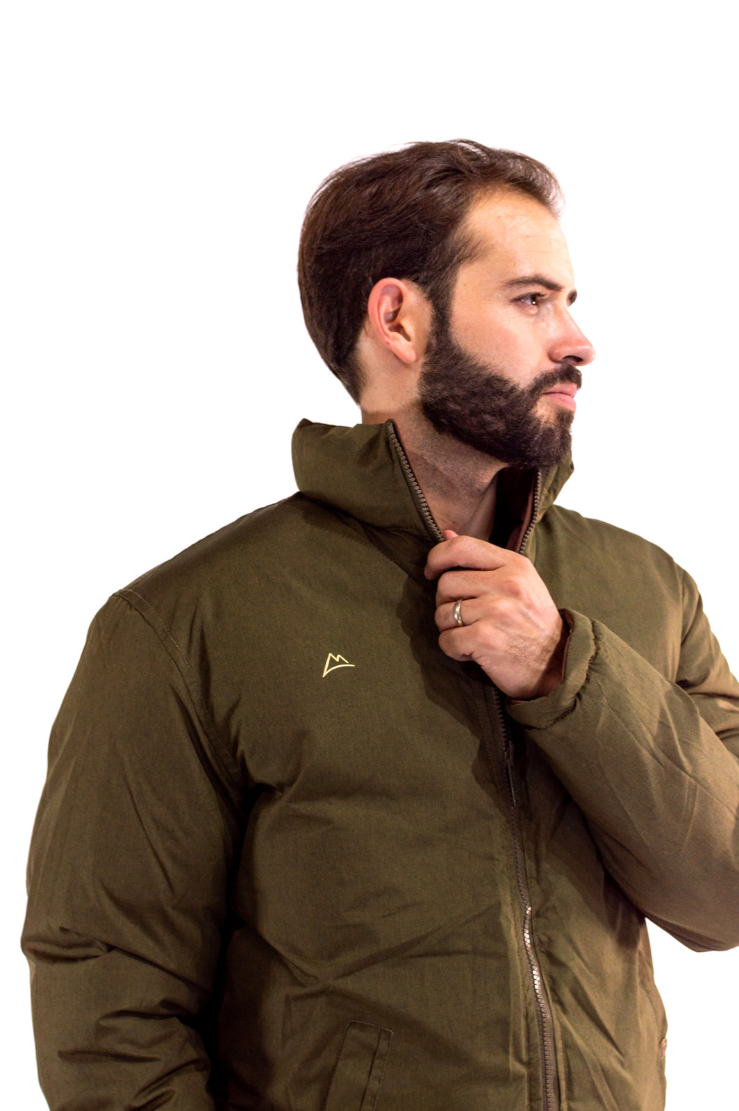 Chamarra Caballero Doble Vista Red Coffee/Dark Olive
