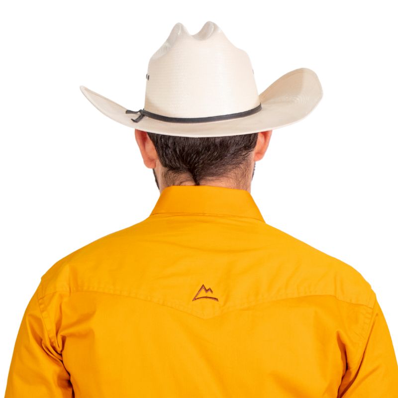 Camisa Vaquera Icy Denver Caballero Lisa Mostaza