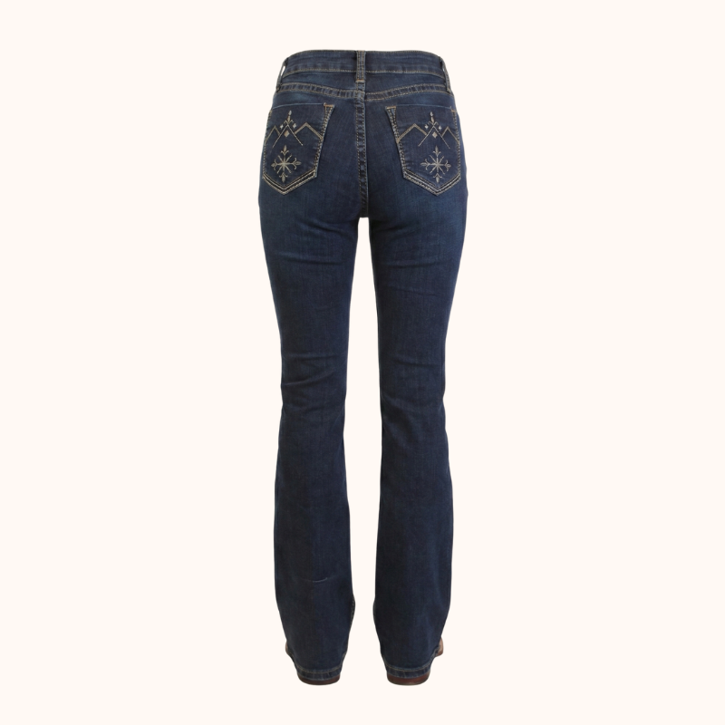 Jeans Vaqueros Dama Boot Cut Azul Medio