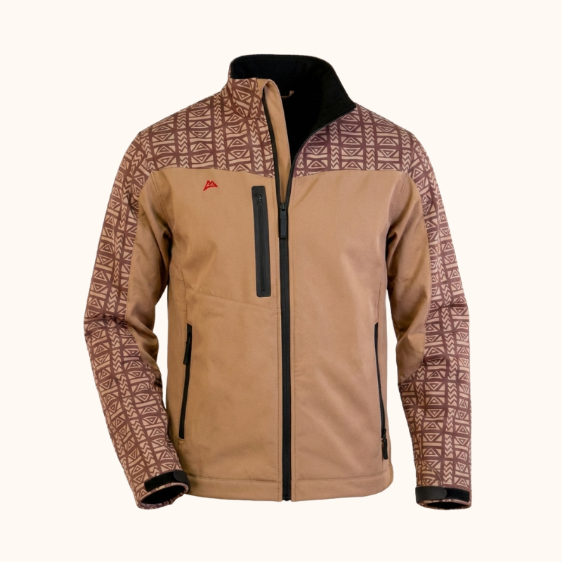 Chamarra Piteado Dark Brown Beige